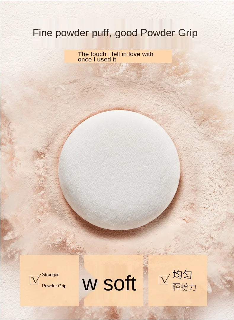 2 Colors Makeup Loose Powder Transparent Finishing Powder Waterproof Cosmetic Puff For Face Finish Setting With Puff