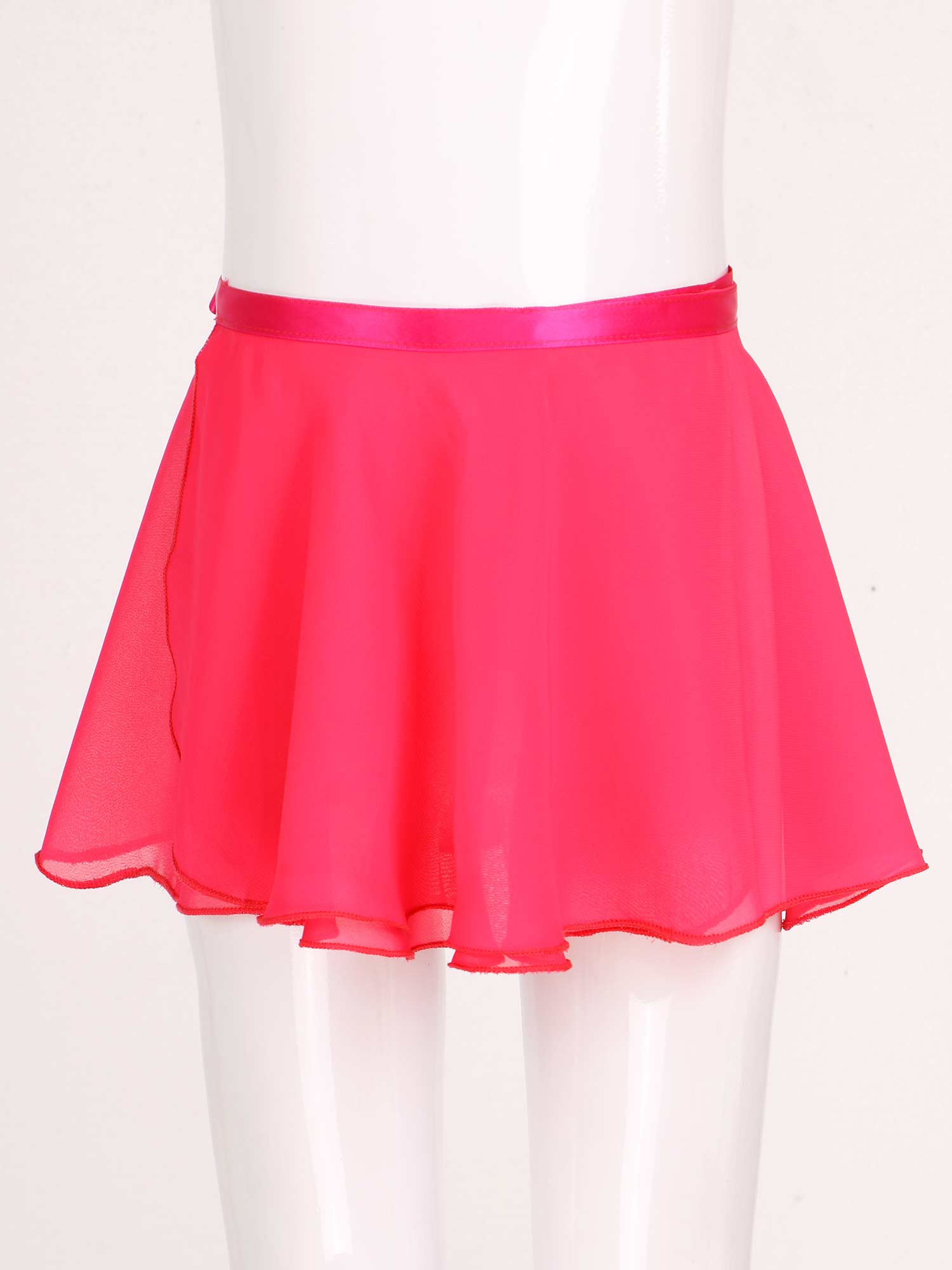 Kids Girls Ballet Skirt Dance Basic Classic Chiffon Mini Pull-On Wrap Skirt Ballerina Costume Dance Gymnastics Leotard Skirts