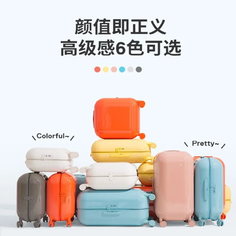 20-Inch Luggage Women's Japanese-Style Lightweight Suitcase Password Suitcase Mute Bread Candy Color Cute Boarding Bag