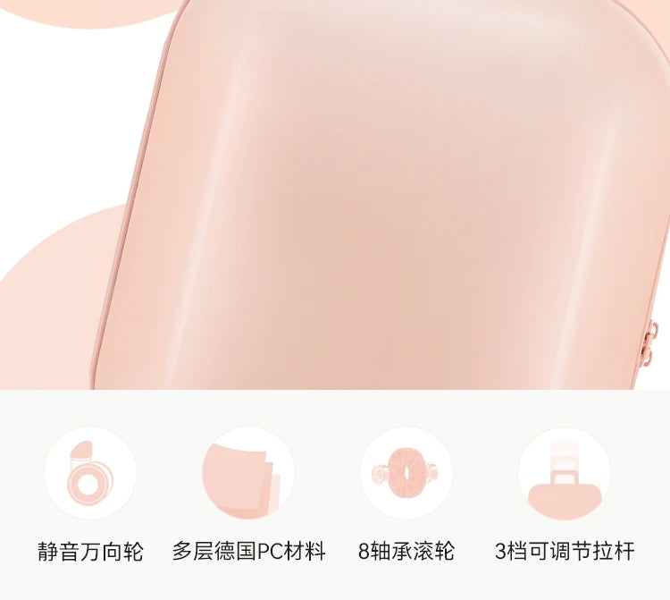 20-Inch Luggage Women's Japanese-Style Lightweight Suitcase Password Suitcase Mute Bread Candy Color Cute Boarding Bag