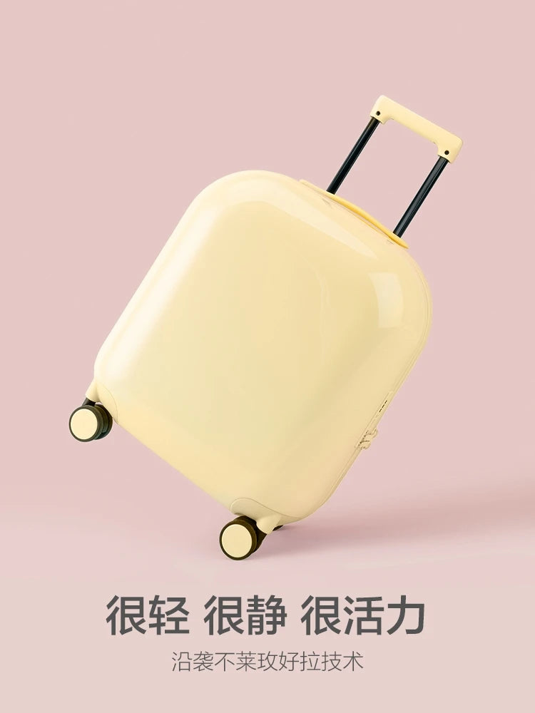 20-Inch Luggage Women's Japanese-Style Lightweight Suitcase Password Suitcase Mute Bread Candy Color Cute Boarding Bag