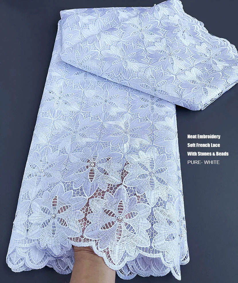 Green French Lace For Men and Women High Quality Embroidered African Couple Tulle Mesh Fabric Traditional Garment Swiss Dress