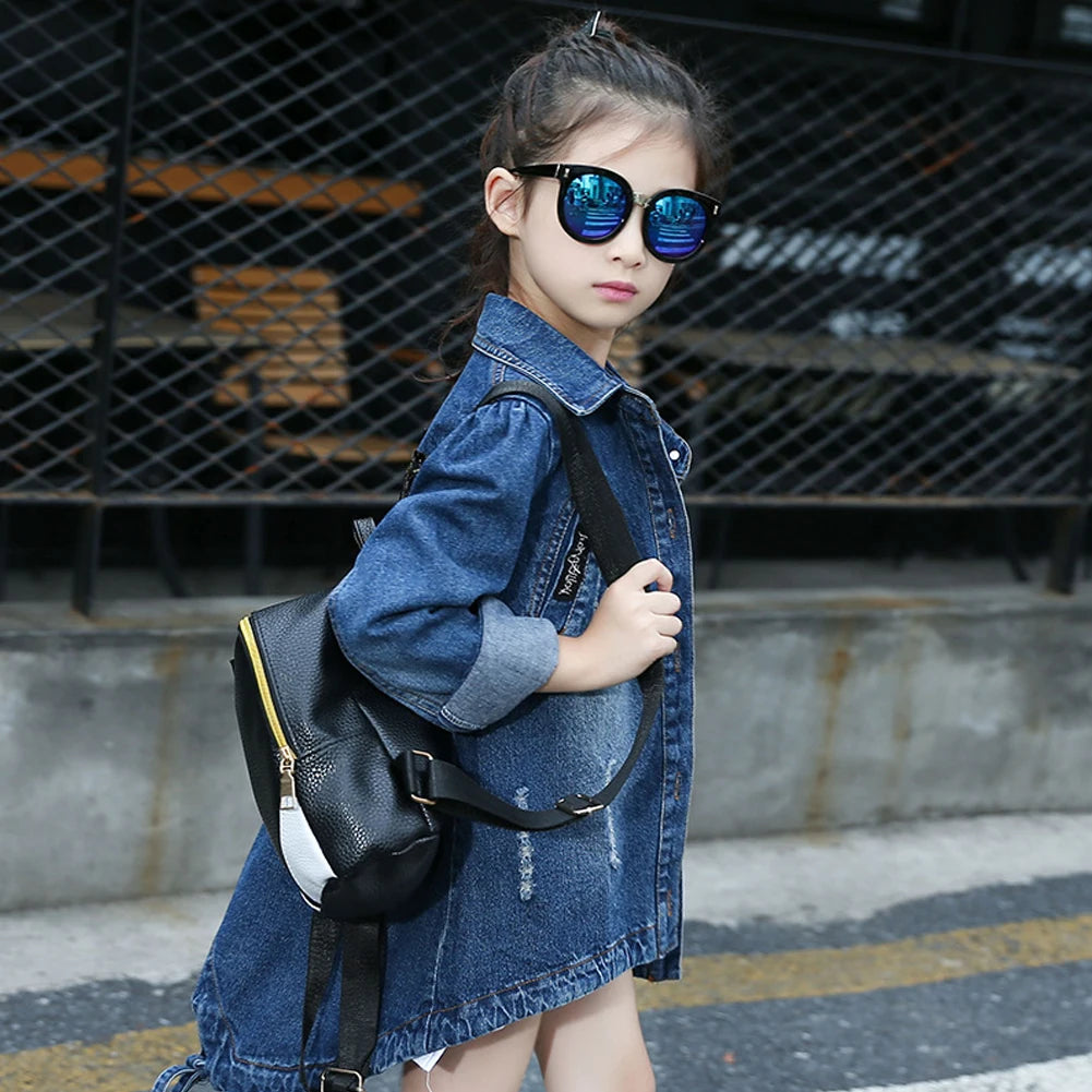 Girls Denim Jacket,Sequin Vintage Jeans Coats,Girls Jean Coat,Toddler Casual Windbreaker Cowboy Outerwear for Spring Autumn