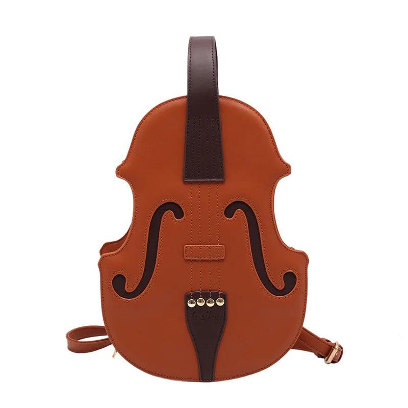 Women Music Tote Bag Violin Purse Backpack Novelty Leather Piano Shoulder Crossbody Bag Handle Handbag for Ladies
