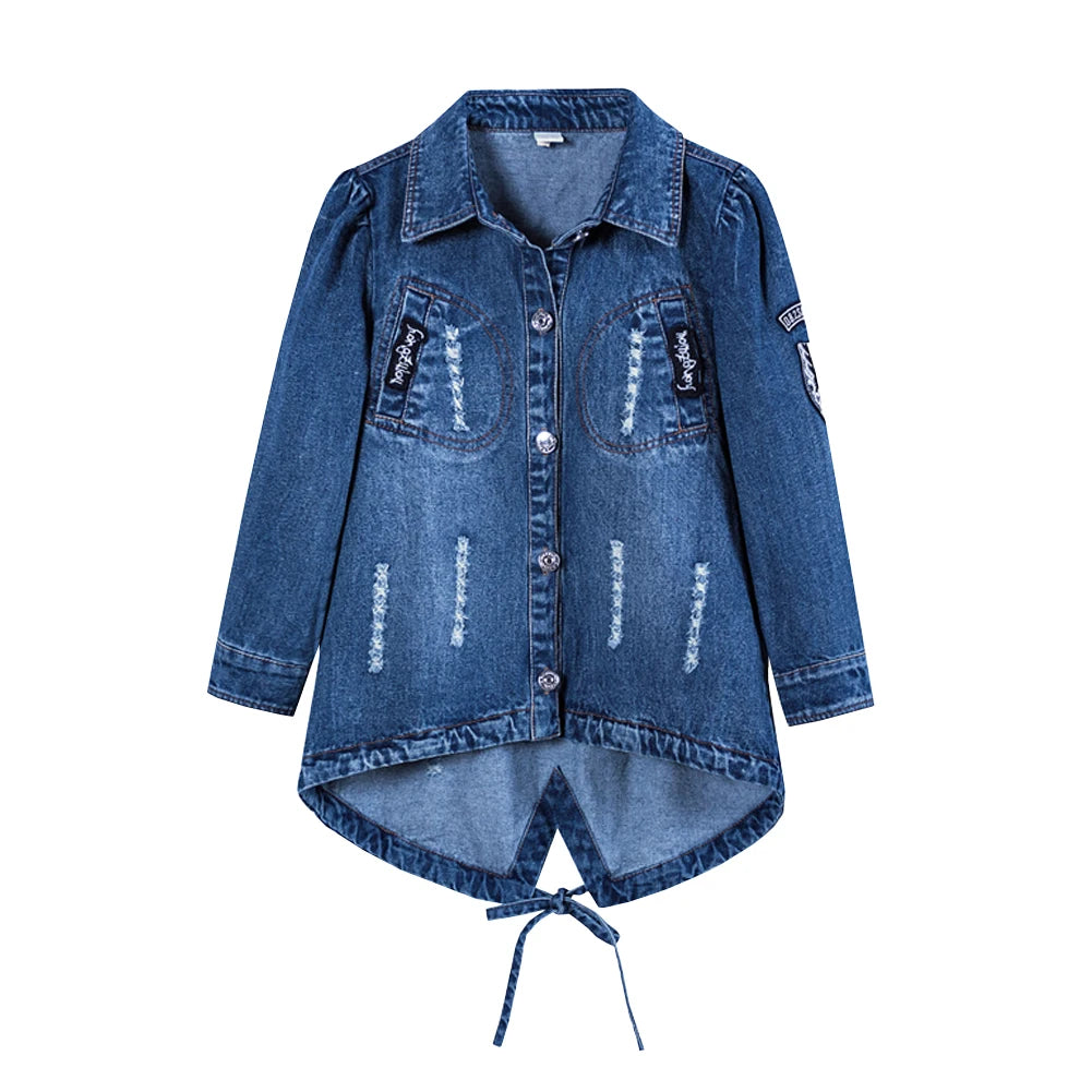 Girls Denim Jacket,Sequin Vintage Jeans Coats,Girls Jean Coat,Toddler Casual Windbreaker Cowboy Outerwear for Spring Autumn
