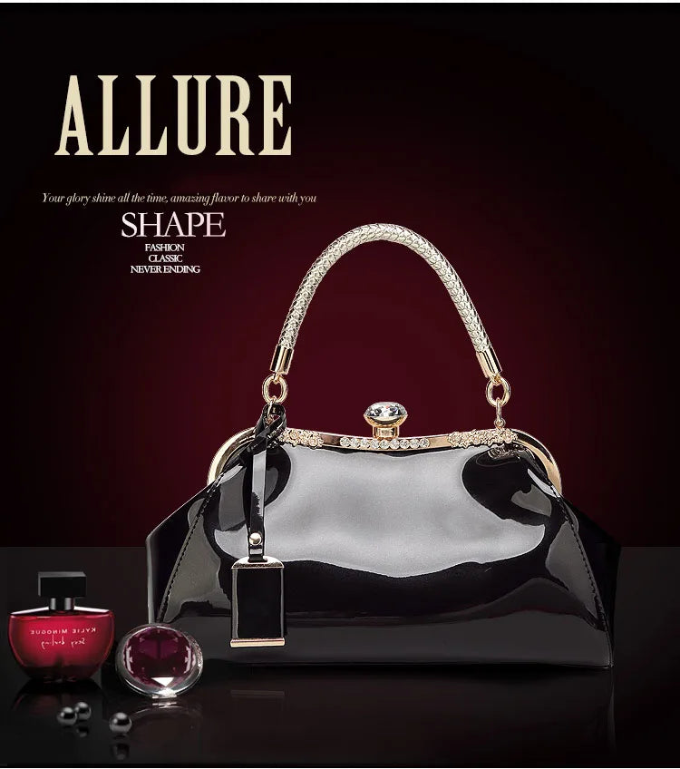 Evening Bags Patent Leather Women Handbags Fashion Women'S Shoulder Bags Ladies Clutchs Wedding Party Bags bolsa feminina