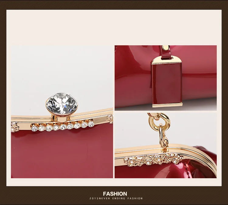 Evening Bags Patent Leather Women Handbags Fashion Women'S Shoulder Bags Ladies Clutchs Wedding Party Bags bolsa feminina