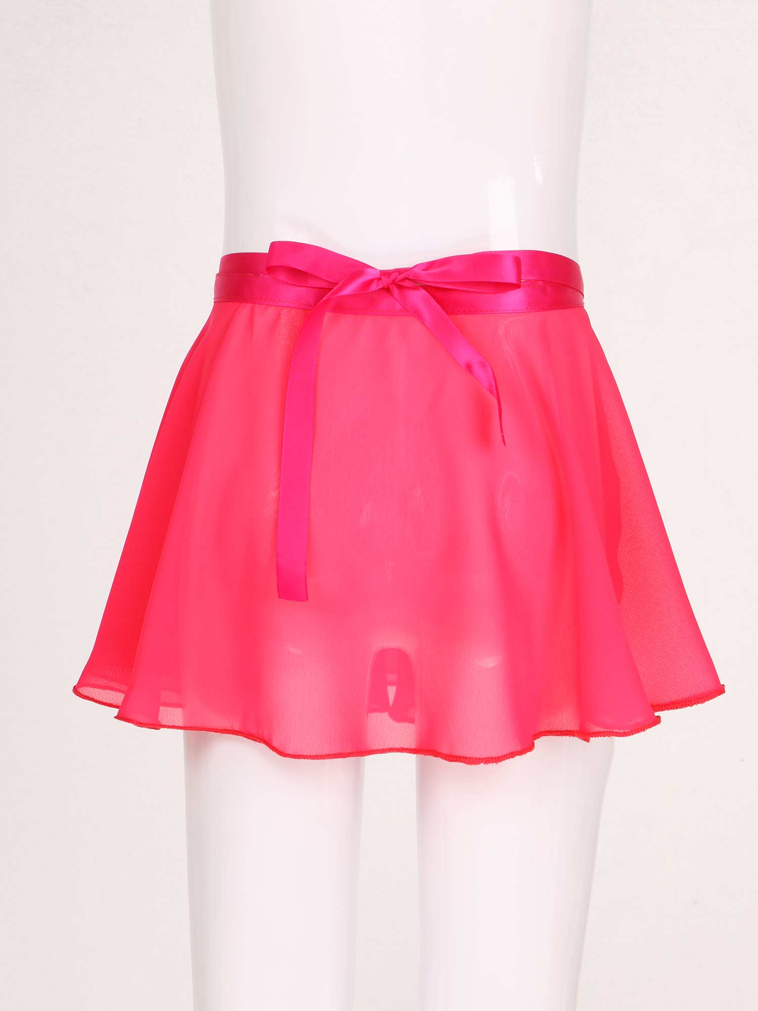 Kids Girls Ballet Skirt Dance Basic Classic Chiffon Mini Pull-On Wrap Skirt Ballerina Costume Dance Gymnastics Leotard Skirts