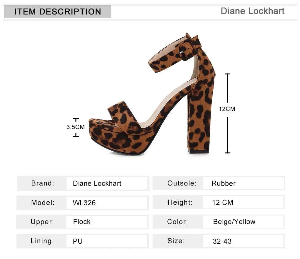 Ladies Platform Super high heel sandals leopard heels Woman Party dress shoes summer Sandalia Feminina Femme Sandalias De Mujer