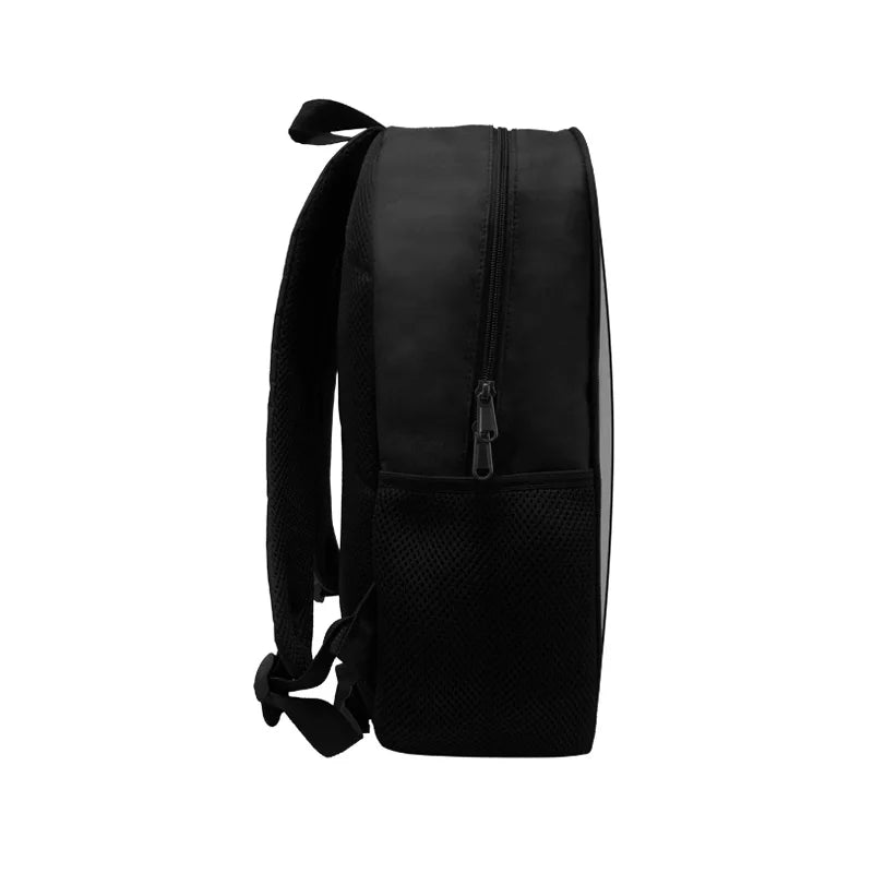 Customize Your Logo / Image / Name Backpack Children School Bags Boys Girls  Black Kindergarten Bag Kids Bookbag Gift