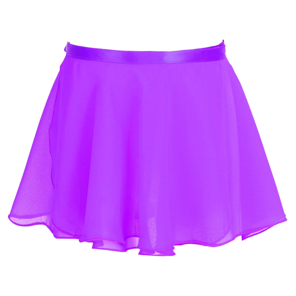 Kids Girls Ballet Skirt Dance Basic Classic Chiffon Mini Pull-On Wrap Skirt Ballerina Costume Dance Gymnastics Leotard Skirts