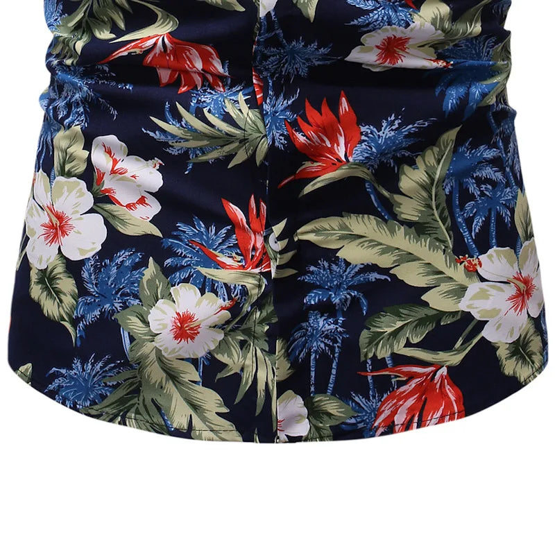 Summer Set Men Shorts Set Floral Print Hawaiian Shirt and Shorts Beach Wear Holiday Clothes Vocation Outfit Male Two Piece Set