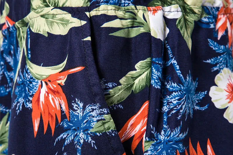 Summer Set Men Shorts Set Floral Print Hawaiian Shirt and Shorts Beach Wear Holiday Clothes Vocation Outfit Male Two Piece Set