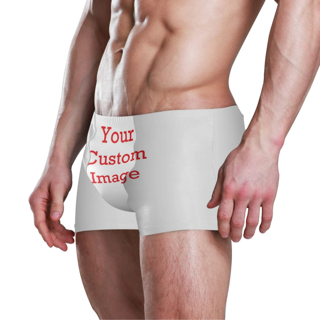 Men Swimwear Pants Summer Sexy Beach Shorts Swim Shorts Trunks New Custom Picture Swimsuit Men's Swimming Trunks Boxer Briefs