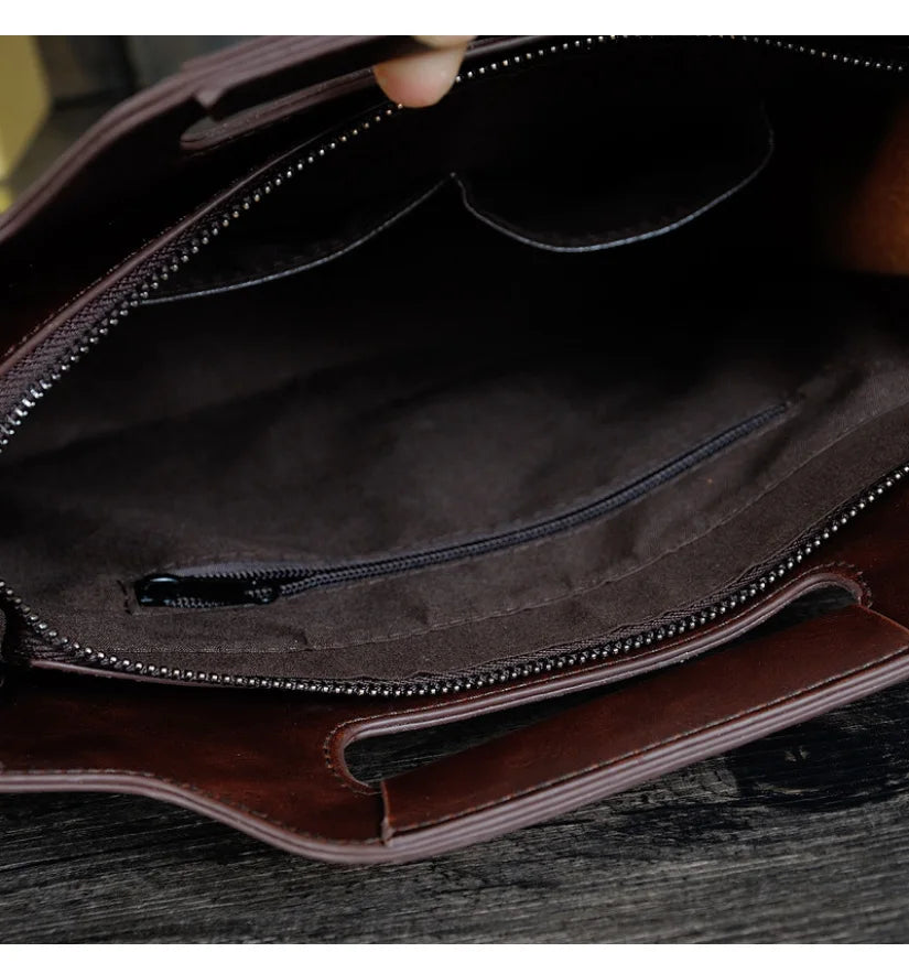 Business Briefcase Men Travel Portable Handbag Solid Casual Leather Messenger Crossbody Bag Male Big Office Laptop Bag XA219C