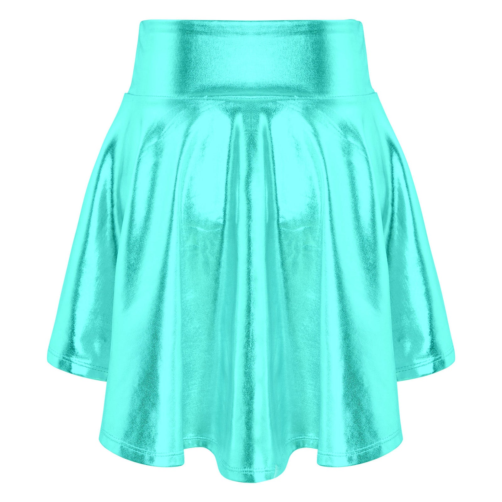Girls Ballet Dance Skirts Solid Color Ruffle Irregular Hem Dance Party Costume Kids Dance Wear Bronzing Cloth Mini Skirts