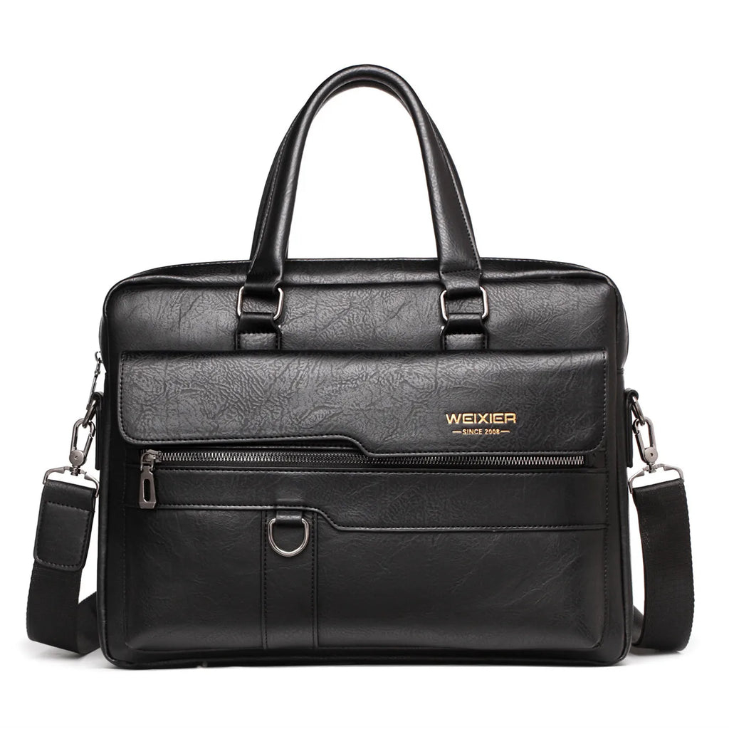 Men's Briefcase Fashion Handbags For Man Sacoche Homme High Quality New Brand PU Leather Shoulder Messenger Bags Office Handbag