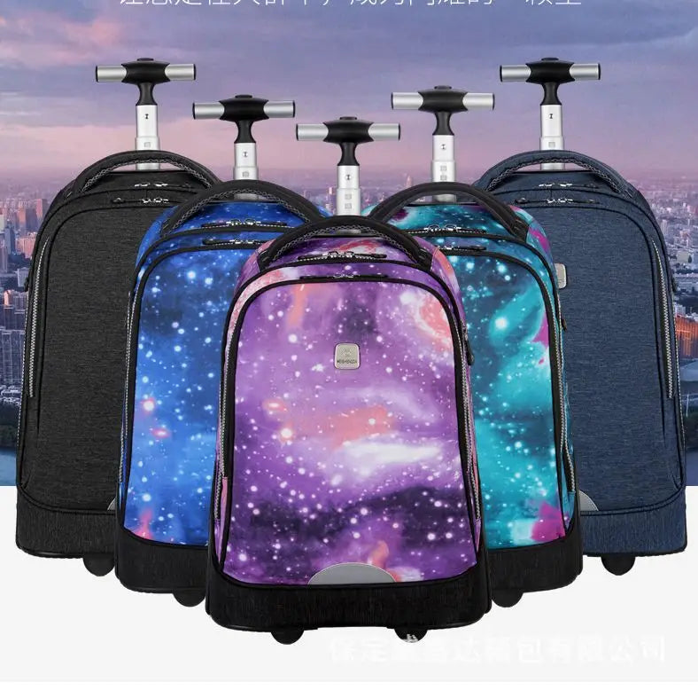 large wheels School Rolling Bags for teenagers travel trolley bags for Children wheeled bag bags for travel rolling bag wheels