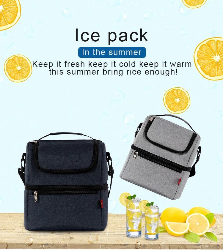 DENUONISS Thermo Lunch Bags Thermal Lunch Box For Kids Food Bag Picnic Bag Handbag Cooler Insulated Cooler Bag