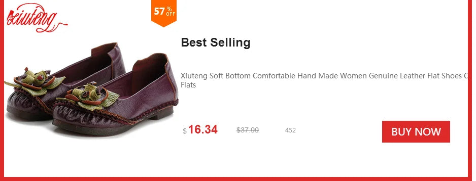 Xiuteng Genuine Leather Women Shoes Casual Flower Single Flat Round Toe Style Boat Shoes Soft Comfortable Women Flats 2021 New