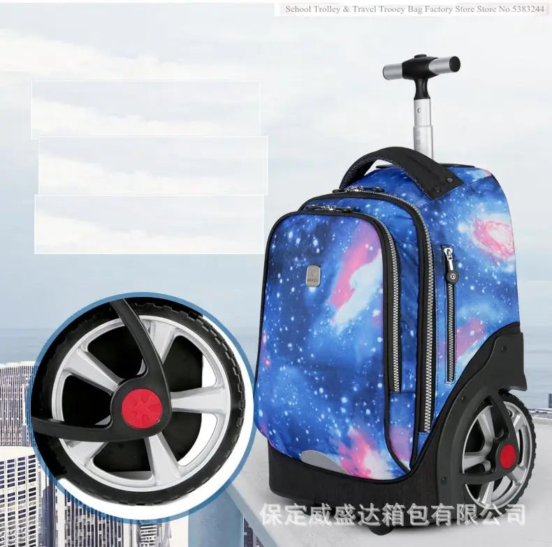 large wheels School Rolling Bags for teenagers travel trolley bags for Children wheeled bag bags for travel rolling bag wheels