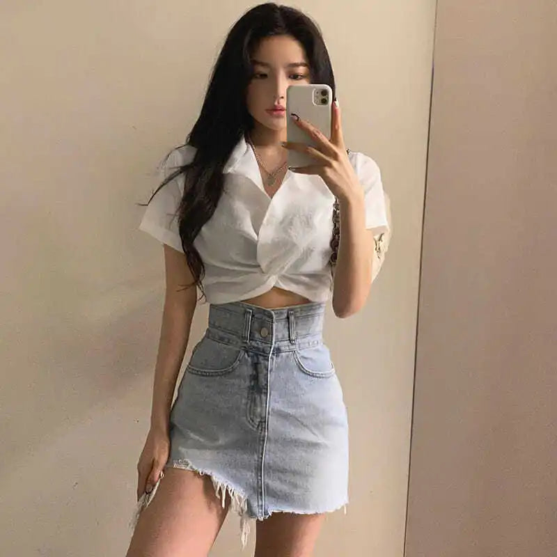 Blouses Women Turn-down Collar Casual Tender Ladies Female Elegant Girls Student Streetwear Fashion Ulzzang Stylish Blusas Top