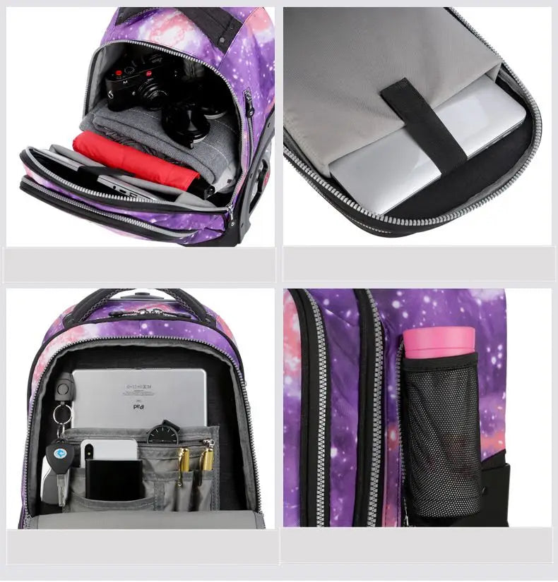 large wheels School Rolling Bags for teenagers travel trolley bags for Children wheeled bag bags for travel rolling bag wheels
