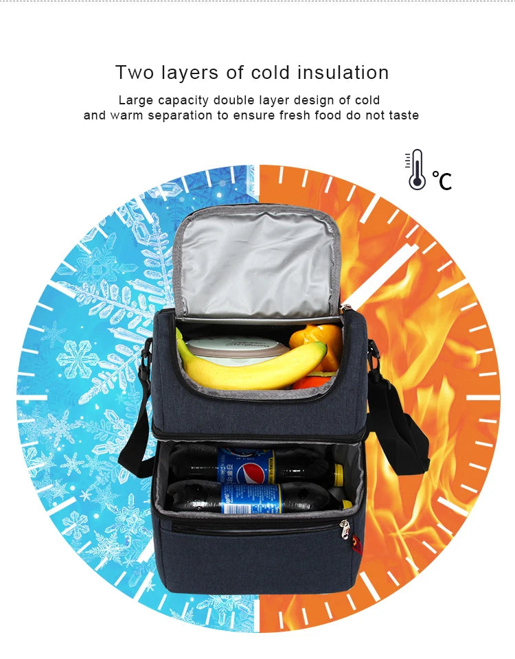 DENUONISS Thermo Lunch Bags Thermal Lunch Box For Kids Food Bag Picnic Bag Handbag Cooler Insulated Cooler Bag