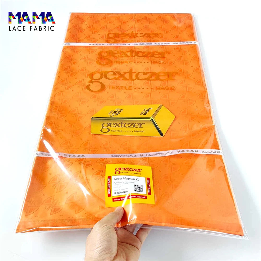 5 Yards/Lot Perfumed 100% Cotton Keep Shiny Basin Riche Fabric For Men Cloth Soft Top Quality African Fabric Guniea Brocad