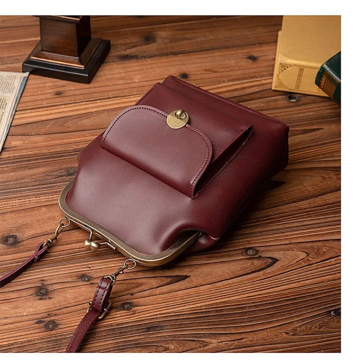 NIGEDU women shoulder bags Korean style Metal Buckle clip Ladies Handbags PU Leather lady Sling bag female Crossbody Bag purses