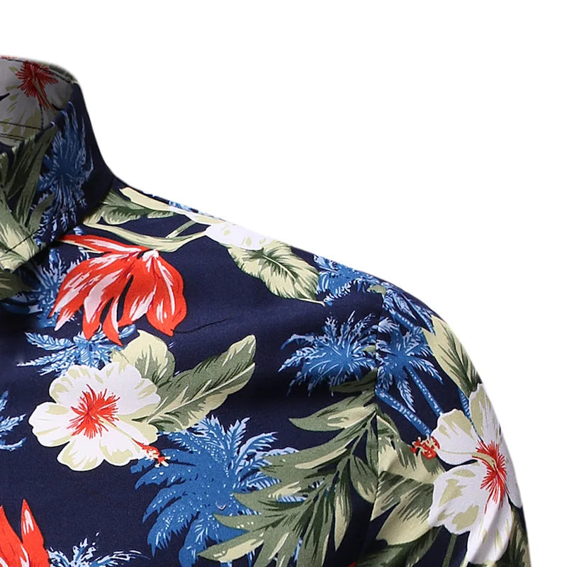 Summer Set Men Shorts Set Floral Print Hawaiian Shirt and Shorts Beach Wear Holiday Clothes Vocation Outfit Male Two Piece Set