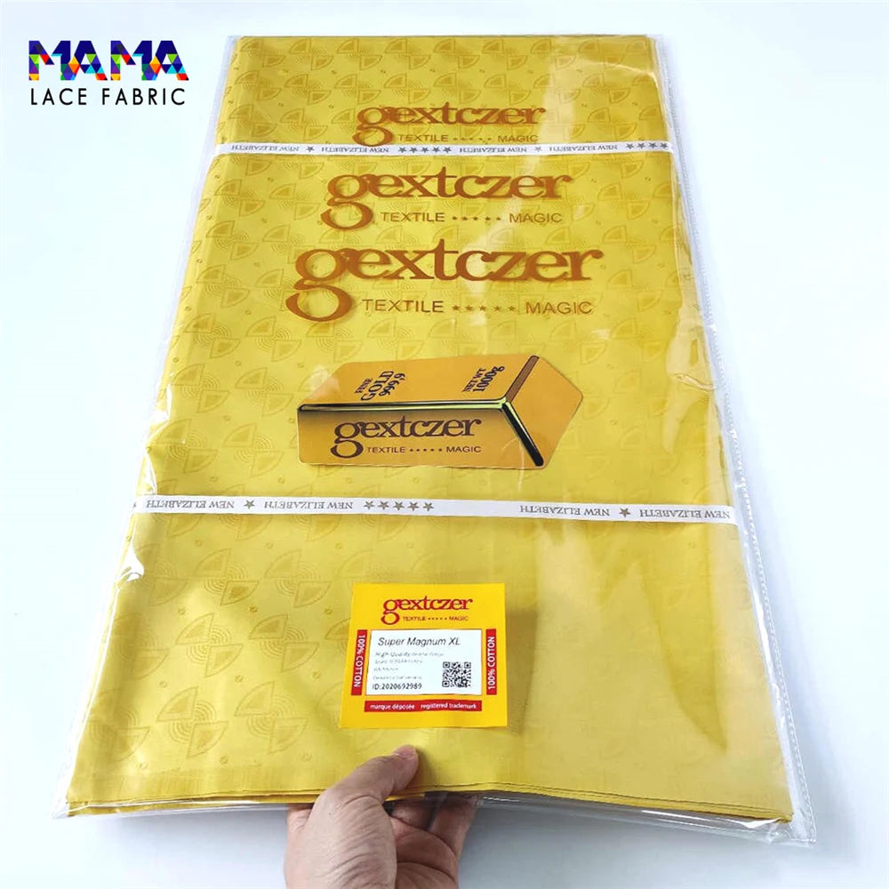 5 Yards/Lot Perfumed 100% Cotton Keep Shiny Basin Riche Fabric For Men Cloth Soft Top Quality African Fabric Guniea Brocad