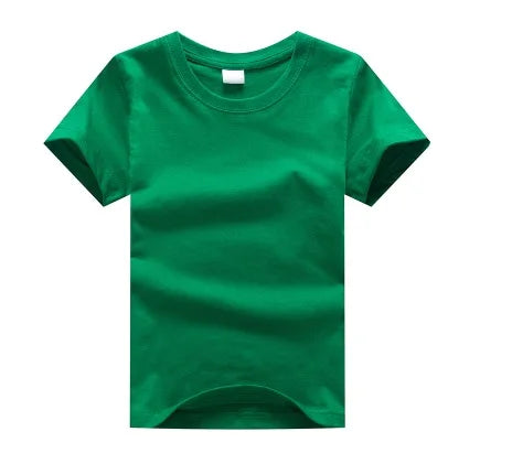 Customized Baby Boys T-Shirts Summer Short Sleeve Solid Custom Children Tees Shirts Cotton LOGO Girl Tops Personalized T Shirt