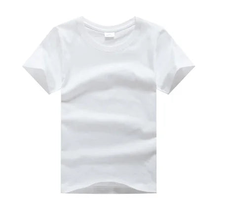 Customized Baby Boys T-Shirts Summer Short Sleeve Solid Custom Children Tees Shirts Cotton LOGO Girl Tops Personalized T Shirt