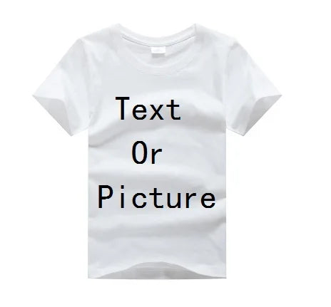 Customized Baby Boys T-Shirts Summer Short Sleeve Solid Custom Children Tees Shirts Cotton LOGO Girl Tops Personalized T Shirt