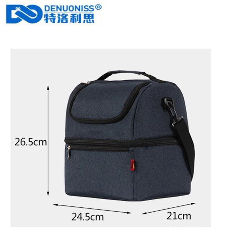 DENUONISS Thermo Lunch Bags Thermal Lunch Box For Kids Food Bag Picnic Bag Handbag Cooler Insulated Cooler Bag