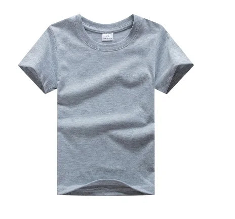 Customized Baby Boys T-Shirts Summer Short Sleeve Solid Custom Children Tees Shirts Cotton LOGO Girl Tops Personalized T Shirt