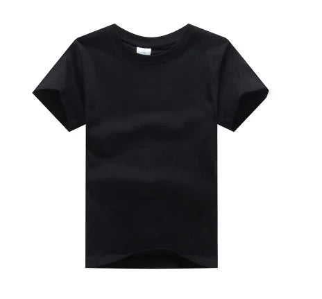 Customized Baby Boys T-Shirts Summer Short Sleeve Solid Custom Children Tees Shirts Cotton LOGO Girl Tops Personalized T Shirt