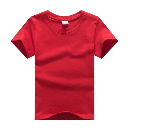 Customized Baby Boys T-Shirts Summer Short Sleeve Solid Custom Children Tees Shirts Cotton LOGO Girl Tops Personalized T Shirt
