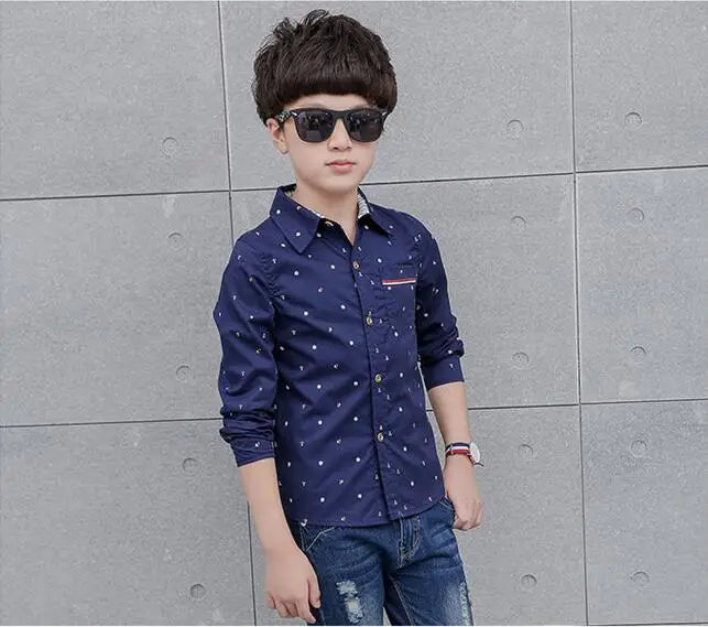 Baby Kids Print Blouses Fall Boys Long Sleeve Shirts 2025 New boys shirts boy top clothes Blouse Back to School Outfit Costume