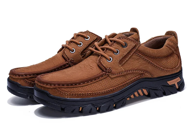 2024 New Men Shoes Genuine Leather Men Flats Loafers High Quality Breathable Outdoor Men Sneakers Male Casual Shoes Plus Size 48