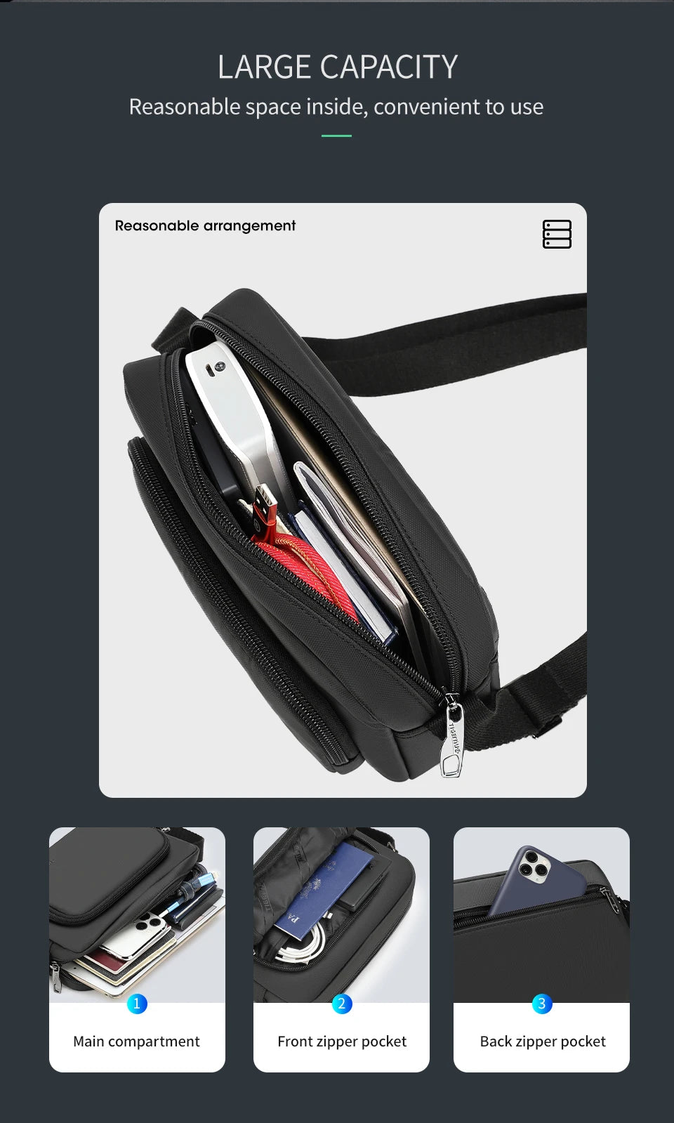 Tigernu New 0.2KG Light Weight Fashion Men Shoulder Bag High Quality Waterproof Male Mini Bags Messenger Bags For Men For Women