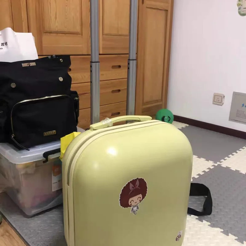 20-Inch Luggage Women's Japanese-Style Lightweight Suitcase Password Suitcase Mute Bread Candy Color Cute Boarding Bag