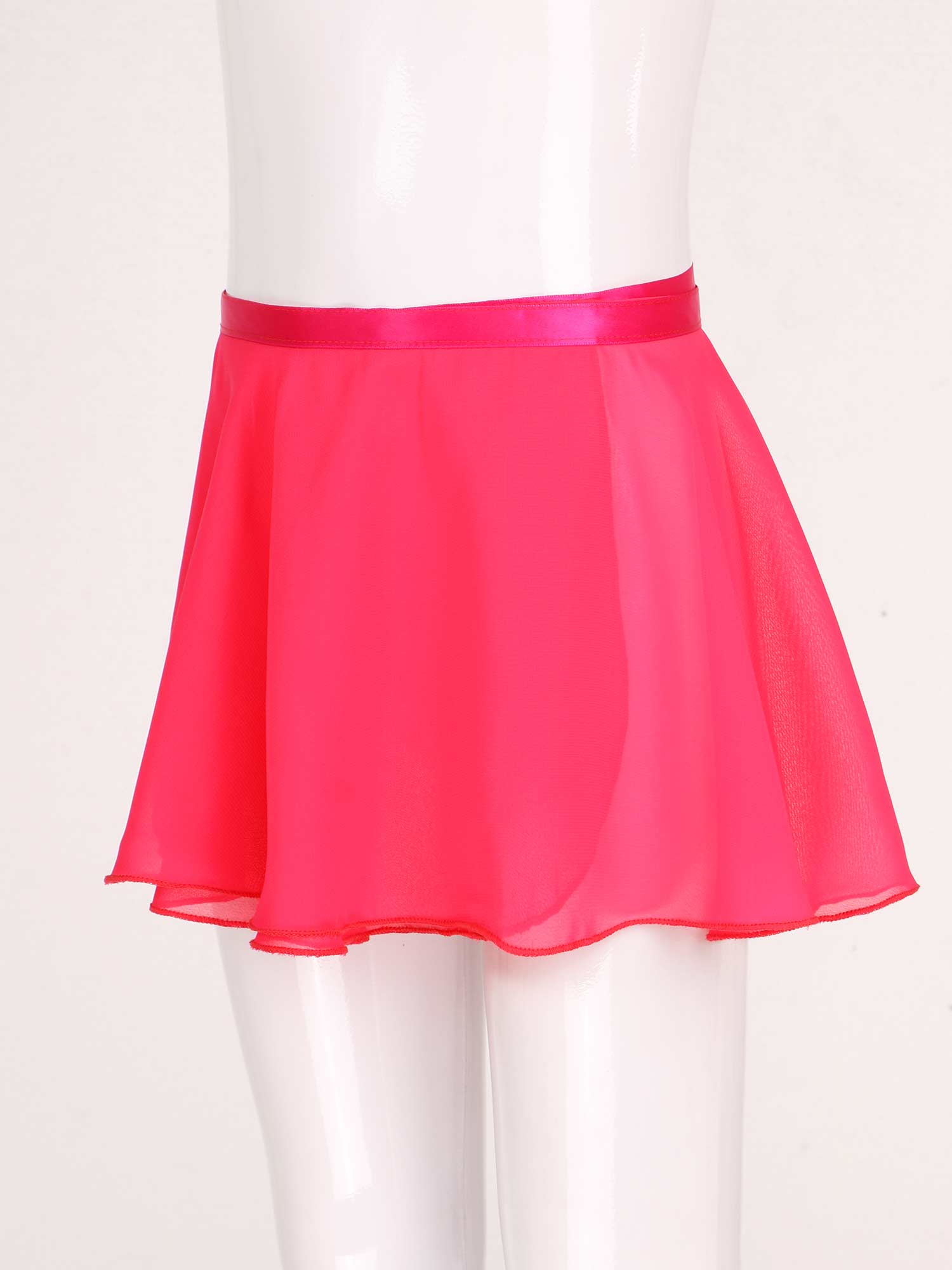 Kids Girls Ballet Skirt Dance Basic Classic Chiffon Mini Pull-On Wrap Skirt Ballerina Costume Dance Gymnastics Leotard Skirts