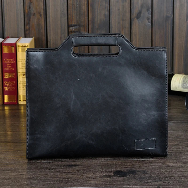 Business Briefcase Men Travel Portable Handbag Solid Casual Leather Messenger Crossbody Bag Male Big Office Laptop Bag XA219C