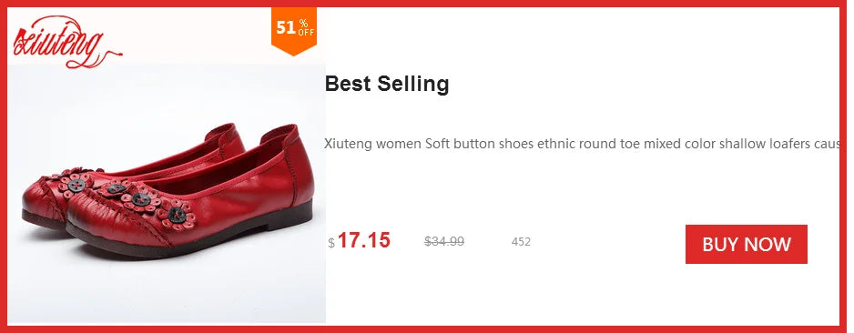 Xiuteng Genuine Leather Women Shoes Casual Flower Single Flat Round Toe Style Boat Shoes Soft Comfortable Women Flats 2021 New