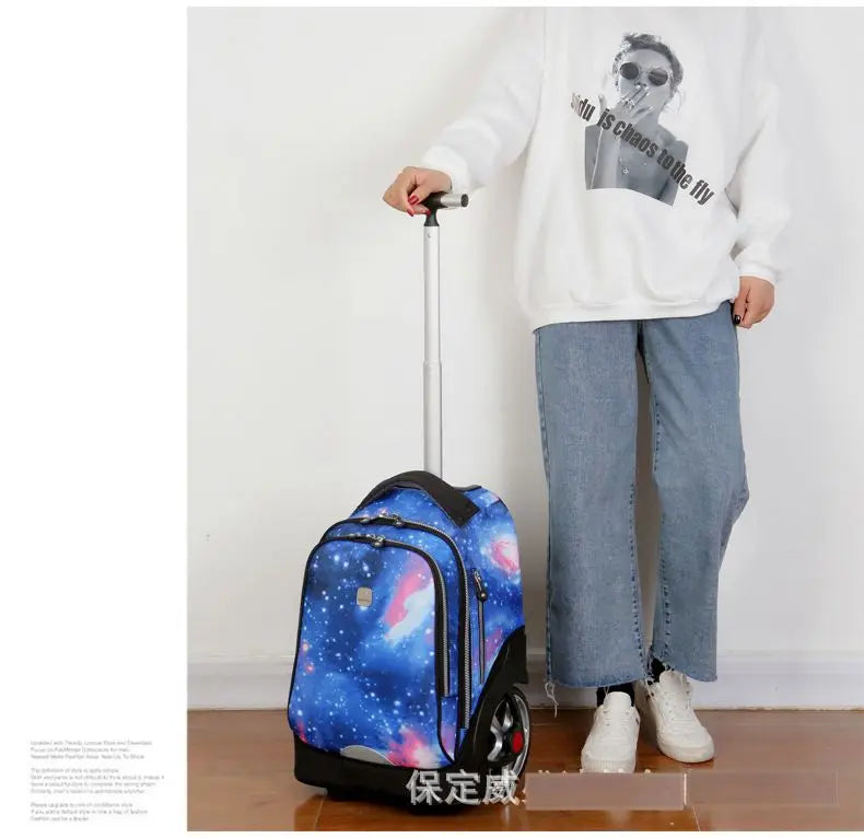 large wheels School Rolling Bags for teenagers travel trolley bags for Children wheeled bag bags for travel rolling bag wheels