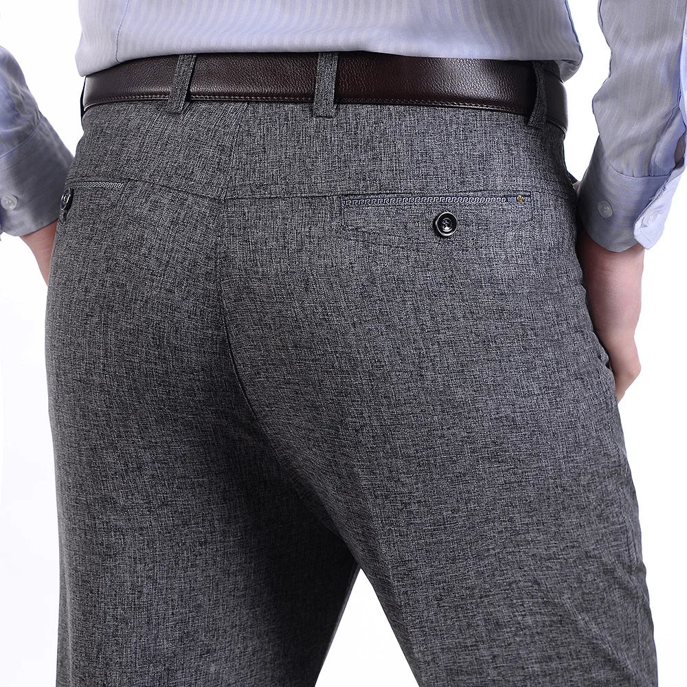 MRMT 2026 Brand Men's Trousers Middle-aged Men Trousers Casual Loose Thin Pants for Male Straight High Waist Man Trouser Pant