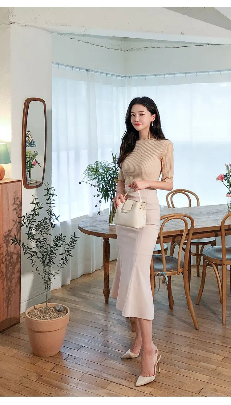Elegant Office Long Skirts Women 2026 Fashion High Waist Bodycon White Black Skirt French Y2k Slim Corset Bridal Maxi Skirt XL