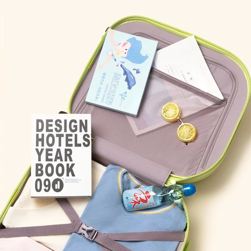 20-Inch Luggage Women's Japanese-Style Lightweight Suitcase Password Suitcase Mute Bread Candy Color Cute Boarding Bag